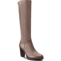 Kozaki CAPRICE - 9-25600-29 Taupe Nappa 342. Brązowe buty zimowe damskie Caprice, z materiału, na obcasie. W wyprzedaży za 339,00 zł.