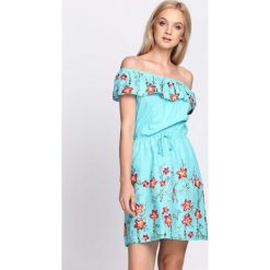 Długie sukienki: Miętowa Sukienka Maxi Floral