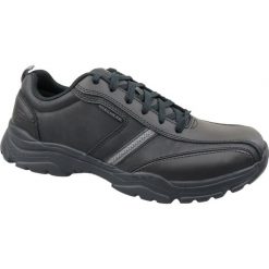 Czarne Buty Skechers Rovato M 65419-BBK. Czarne buty sportowe męskie INNA MARKA, ze skóry, na sznurówki. W wyprzedaży za 199,00 zł.