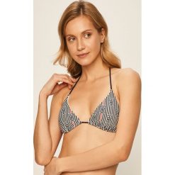 Tommy Hilfiger - Biustonosz kąpielowy. Niebieskie stroje kąpielowe damskie TOMMY HILFIGER, s, bez wzorów, z elastanu. Za 189,90 zł.