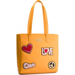 Torebka LOVE MOSCHINO - JC4081PP17LJ0400 Giallo. Żółte torebki klasyczne damskie Love Moschino, bez wzorów, ze skóry ekologicznej, klasyczne, bez dodatków. W wyprzedaży za 509,00 zł.