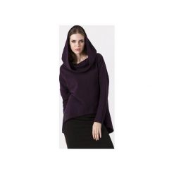 Bluza z kominem/kapturem Śliwkowa. Fioletowe bluzy damskie marki Sthorm, uniwersalny, bez wzorów, z bawełny, bez rękawów. Za 229,00 zł.