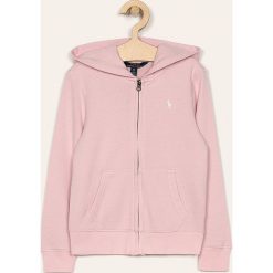 Polo Ralph Lauren - Bluza dziecięca 128-176 cm. Różowe bluzy dziewczęce Polo Ralph Lauren, bez wzorów, z bawełny, bez rękawów, z kapturem. W wyprzedaży za 269,90 zł.