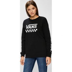 Vans - Bluza. Czarne bluzy damskie z nadrukiem marki Vans, s, z bawełny, bez kaptura. W wyprzedaży za 179,90 zł.