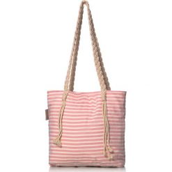 Torba plażowa "Eos" w kolorze czerwonym - 40 x 50 cm. Czerwone torby damskie na zakupy marki Begonville, z bawełny. W wyprzedaży za 108,95 zł.