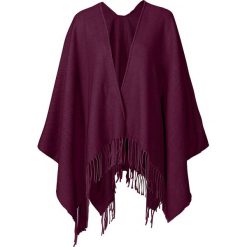 Poncho gładkie bonprix oberżyna. Fioletowe żakiety damskie bonprix, bez wzorów. Za 79,99 zł.