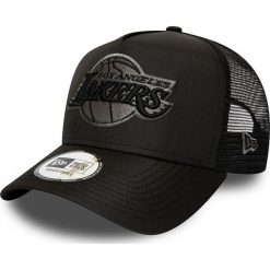 New Era - Czapka. Czarne czapki męskie New Era, z aplikacjami, z nylonu. Za 129,90 zł.