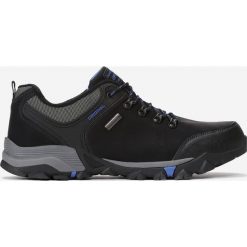 Czarno-Niebieskie Buty Sportowe Skinner. Czarne buty sportowe męskie Born2be, z nubiku, na sznurówki. Za 129,99 zł.