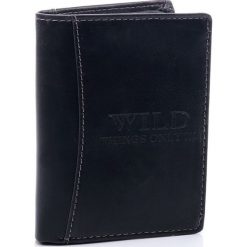 Portfel męski Wild things Only. Czarne portfele męskie marki Wild, ze skóry. Za 39,90 zł.