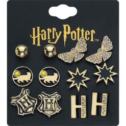 Harry Potter Hufflepuff Kolczyki - Earpin złoty. Żółte kolczyki damskie Harry Potter, złote. Za 79,90 zł.