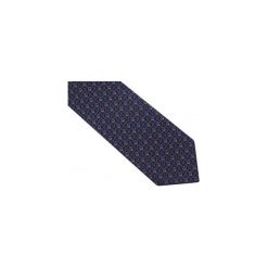 Granatowy krawat męski - siatka D105. Niebieskie krawaty męskie Modini Moda Męska, na co dzień, bez wzorów, z tkaniny, casualowe. Za 49,50 zł.
