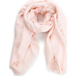 Chusty damskie: Chusta TORY BURCH – Logo Jacquard Traveler Scarf 45664 Ballet Pink 654