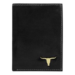 Portfel męski skórzany Buffalo Wild RM-06-BAW 2. Czarne portfele męskie BUFFALO WILD, bez wzorów, ze skóry. Za 49,90 zł.