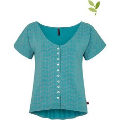 T-shirty damskie: Koszulka „Unna” w kolorze turkusowym
