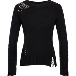 Sweter My Twin 192MT3101. Czarne swetry damskie My Twin, m, bez wzorów, z wełny, klasyczne, bez rękawów, bez kaptura. W wyprzedaży za 389,00 zł.