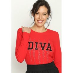 Bluzki asymetryczne: Czerwona Bluzka Crystal Diva