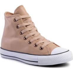 Trampki CONVERSE - Ctas Hi 165190C Champion Tan/White/Black. Brązowe półbuty damskie Converse, bez wzorów, ze skóry, bez zapięcia. W wyprzedaży za 239,00 zł.