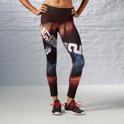 Spodnie sportowe damskie: Reebok Spodnie damskie One Series Retina Tight bordowe r. M (AI1612)
