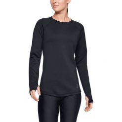 Under Armour ColdGear® Armour Koszulka Czarny. Czarne koszulki damskie Under Armour, xs, z nadrukiem, z elastanu, bez kołnierzyka, z długim rękawem. Za 240,95 zł.