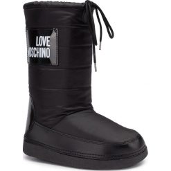 Śniegowce LOVE MOSCHINO - JA24022G18IN0000 Nero. Czarne kozaki damskie Love Moschino, na zimę, ze skóry ekologicznej, bez zapięcia. Za 639,00 zł.