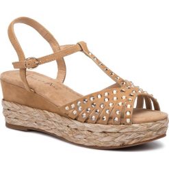 Espadryle ALMA EN PENA - V19540 Suede Sand. Brązowe espadryle damskie Alma en Pena, bez wzorów, ze skóry, bez obcasa, na obcasie. Za 419,00 zł.