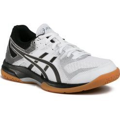 Buty ASICS - Gel-Rocket 9 1072A034 White/Black 100. Białe buty sportowe damskie Asics, bez wzorów, z tworzywa sztucznego, sportowe, na fitness i siłownię. Za 279,00 zł.