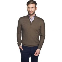 Swetry klasyczne męskie: sweter miret troyer beż