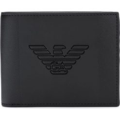 Emporio Armani Portfel Czarny. Czarne portfele męskie Emporio Armani, bez wzorów, z materiału. Za 478,95 zł.