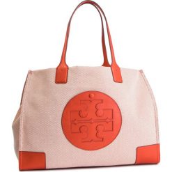 Torebka TORY BURCH - Ella Canvas Tote 45209 Rusty Knot 800. Pomarańczowe torebki klasyczne damskie marki Tory Burch, bez wzorów, ze skóry ekologicznej, klasyczne, bez dodatków. Za 1269,00 zł.