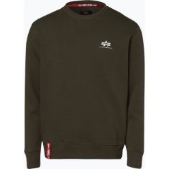 Alpha Industries - Męska bluza nierozpinana, zielony. Zielone bluzy męskie Alpha Industries, m, z nadrukiem, eleganckie, z klasycznym kołnierzykiem, bez rękawów, bez kaptura. Za 229,95 zł.