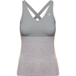 Top DEHA JOGA HARMONIC. Szare bluzki damskie Deha, bez wzorów, z kontrastowym kołnierzykiem. Za 280,00 zł.
