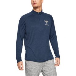 Under Armour Project Rock Tech™ Koszulka Niebieski. Niebieskie podkoszulki męskie Under Armour, xxl, z haftami, z poliesteru, z długim rękawem. Za 240,95 zł.
