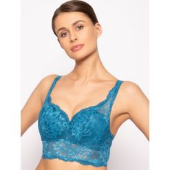 Biustonosz braletka Triumph Amourette Charm 10201347. Niebieskie biustonosze Triumph, bez wzorów, z elastanu. W wyprzedaży za 139,00 zł.