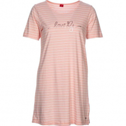 Koszula nocna "Soft Dreams" w kolorze bało-jasnoróżowym. Czerwone koszule nocne damskie marki LASCANA, z napisami. W wyprzedaży za 68,95 zł.