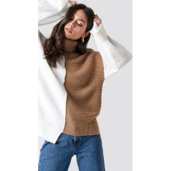 Trendyol Kolorowy sweter - White,Beige. Brązowe golfy damskie marki Trendyol, w kolorowe wzory, z dzianiny. Za 100,95 zł.