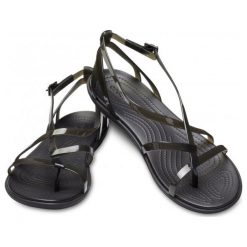 Crocs Damskie Sandały Isabella Gladiator Czarny (41,5). Czarne rzymianki damskie Crocs, w paski. Za 279,00 zł.