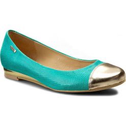 Baleriny damskie lakierowane: Baleriny EKSBUT - 24-2932-A48/963-1G Turkus