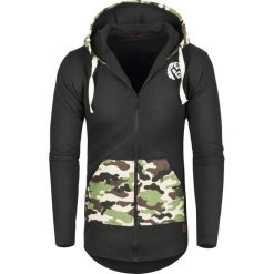 Bluza męska z kapturem czarna z moro Recea. Czarne bluzy męskie Recea, m, moro, z bawełny, z kapturem, bez rękawów, z kapturem. W wyprzedaży za 39,99 zł.