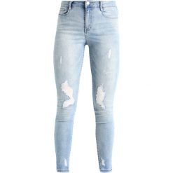 Rurki damskie: Missguided SINNER HIGH WAISTED STEPPED HEM SKINNY Jeans Skinny Fit blue