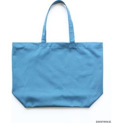 Torba na zakupy; ekotorba; niebieska; handmade. Niebieskie torby damskie na zakupy Pakamera, bez wzorów, bez dodatków. Za 129,00 zł.