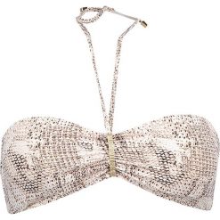 Biustonosz bikini "Sun Dappled Decadence" w kolorze brązowo-białym. Białe biustonosze marki Heidi Klum Intimates. W wyprzedaży za 259,95 zł.