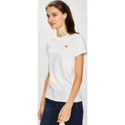Levi's - Top. Białe bluzki damskie Levi's®, s, bez wzorów, z bawełny, casualowe, z okrągłym kołnierzem. Za 99,90 zł.