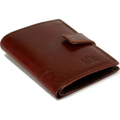 PERFEKT PLUS P/27 A RFID SECURE brązowy z zapinką, portfel męski. Pomarańczowe portfele męskie Perfekt Plus, bez wzorów, ze skóry. Za 99,90 zł.