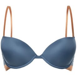 Biustonosz push-up Emporio Armani Underwear 162394 9A235 07234. Niebieskie biustonosze Emporio Armani Underwear, bez wzorów, z elastanu. W wyprzedaży za 139,00 zł.