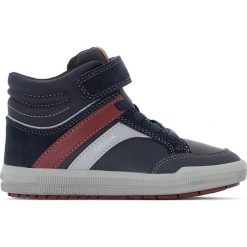 Wysokie trampki Arzach B. C. Niebieskie buty sportowe chłopięce marki Geox, z kauczuku, na sznurówki. Za 335,96 zł.