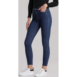 Granatowe Jeansy Skinny Atelia. Niebieskie jeansy damskie Renee, bez wzorów, z jeansu. Za 79,99 zł.