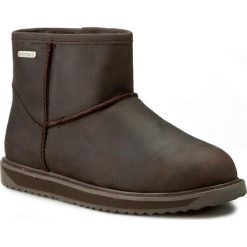 Buty EMU AUSTRALIA - Paterson Leather Mini W11350 Chocolate. Brązowe buty zimowe damskie EMU Australia, z nubiku. W wyprzedaży za 479,00 zł.