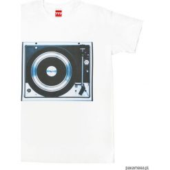 Koszulka GRAMOFON DUAL BLUE tshirt. Niebieskie koszulki męskie Pakamera, m, z nadrukiem. Za 77,00 zł.