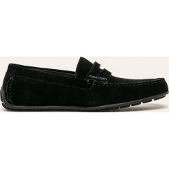 Calvin Klein - Mokasyny skórzane. Czarne mokasyny męskie Calvin Klein, ze skóry. W wyprzedaży za 479,90 zł.