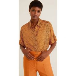 Mango - Koszula Teres1. Pomarańczowe bluzki damskie marki Mango, s, bez wzorów, z wiskozy, casualowe, bez kołnierzyka, z długim rękawem. Za 99,90 zł.